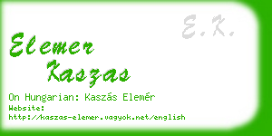 elemer kaszas business card